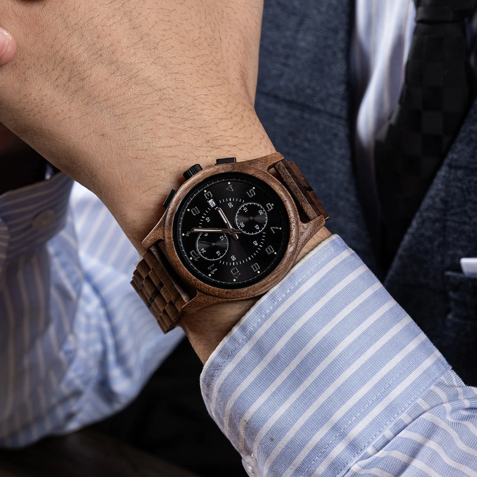 WALNUTRIX - Men Wood Watch Chronograph