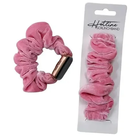 Watch Bands - Black, Blue, or Pink Velvet Scrunch Band -Apple Compatible