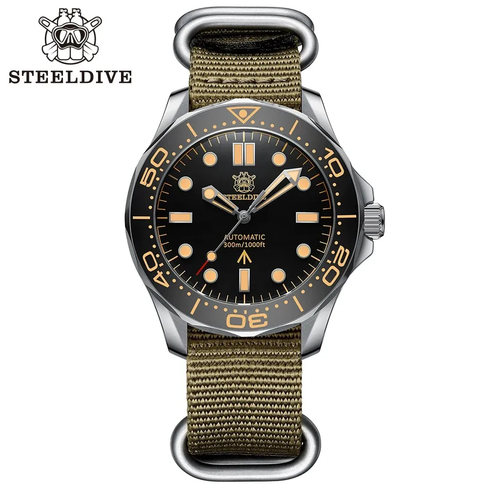 ★WelcomeDeals★Steeldive SD1957 Vintage Sea Ghost Watch
