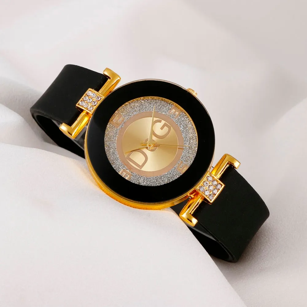Women Fashion Quartz Silicone Matte Wristwatch