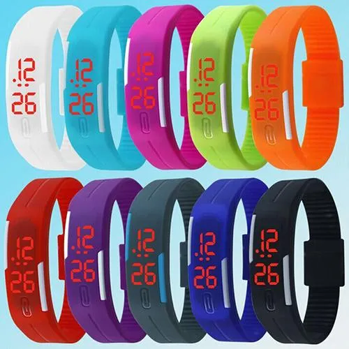 women watches Unisex Men Fashion Silicone Band Red LED Sports clock Bracelet Digital Wrist reloj mujer relogio デジタルウォッチ часы