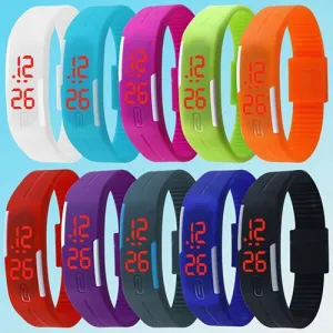 women watches Unisex Men Fashion Silicone Band Red LED Sports clock Bracelet Digital Wrist reloj mujer relogio デジタルウォッチ часы