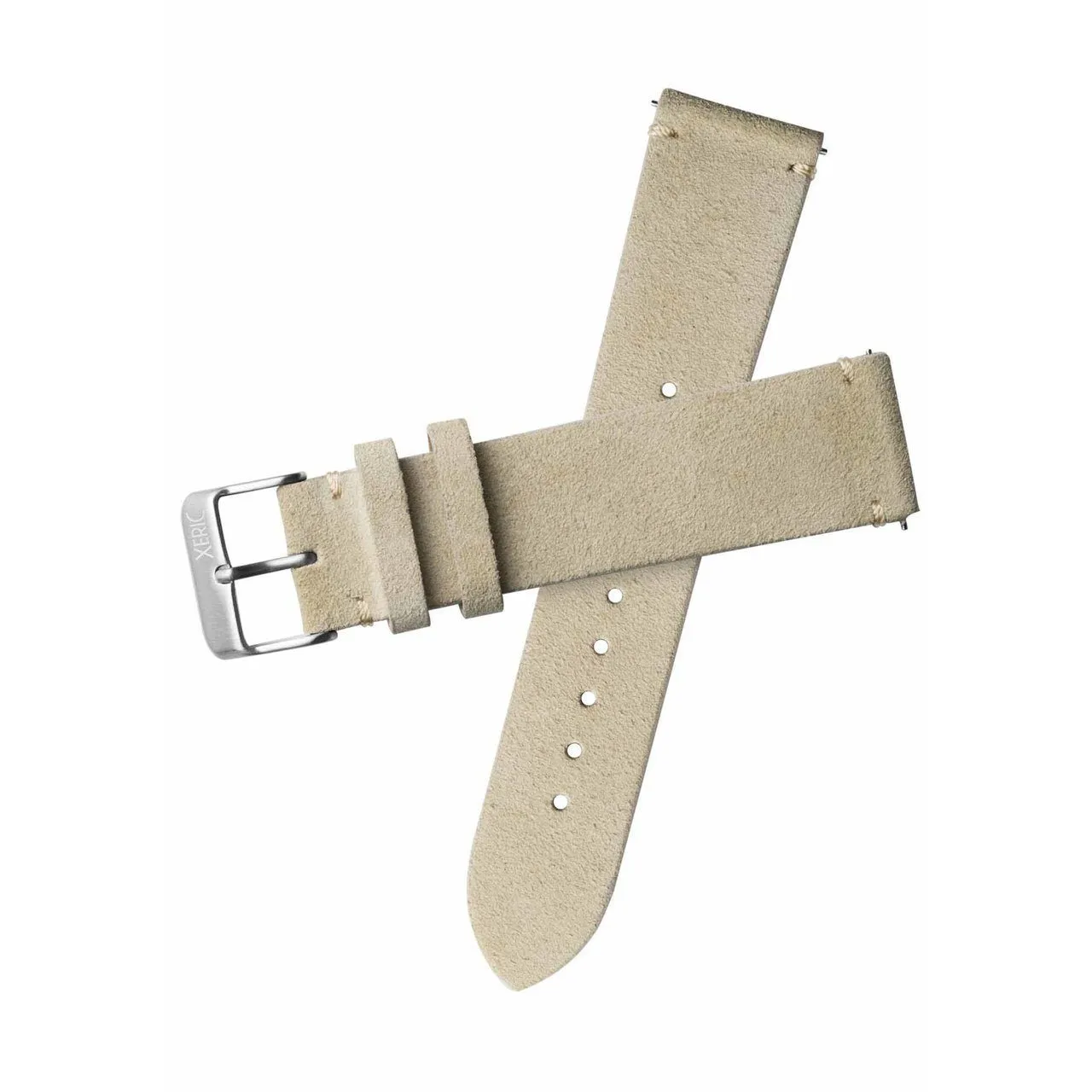 Xeric 22mm Italian Suede Wheat Strap Silver Buckle