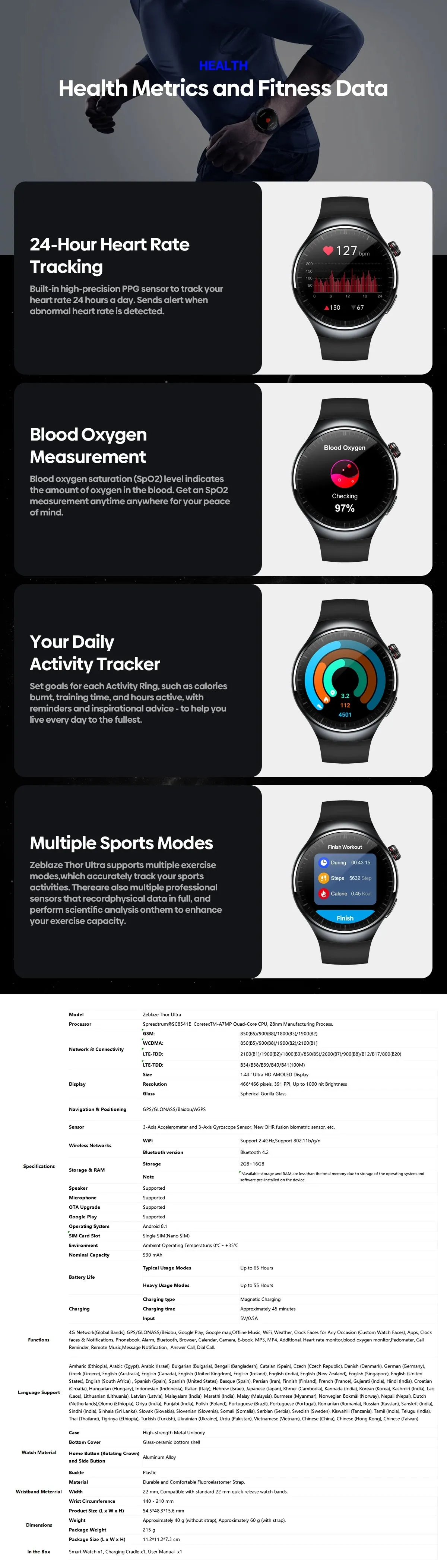 ZEBLAZE Thor Ultra 1.43" AMOLED Smart Watch