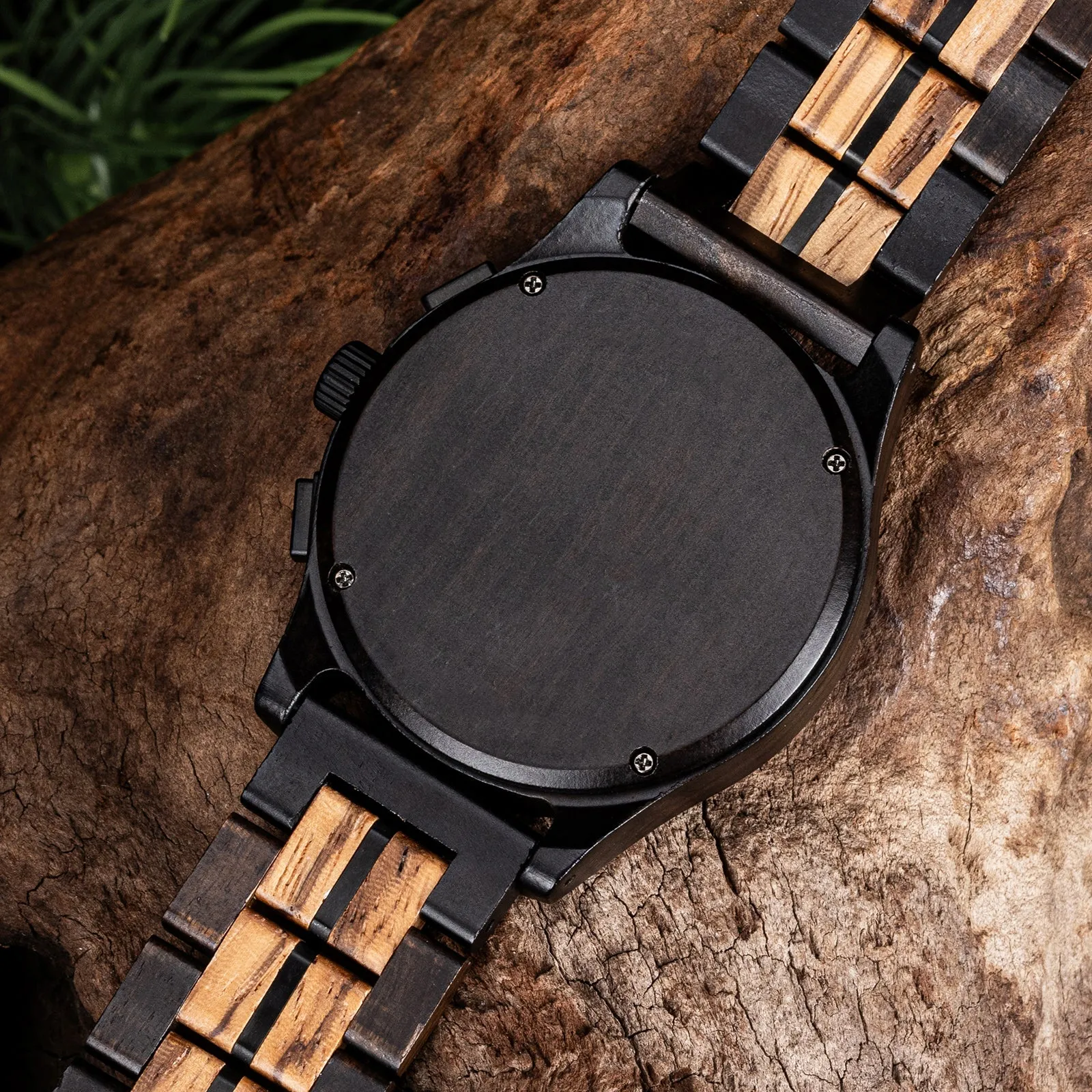 ZEBON - Men Wood Watch Chronograph