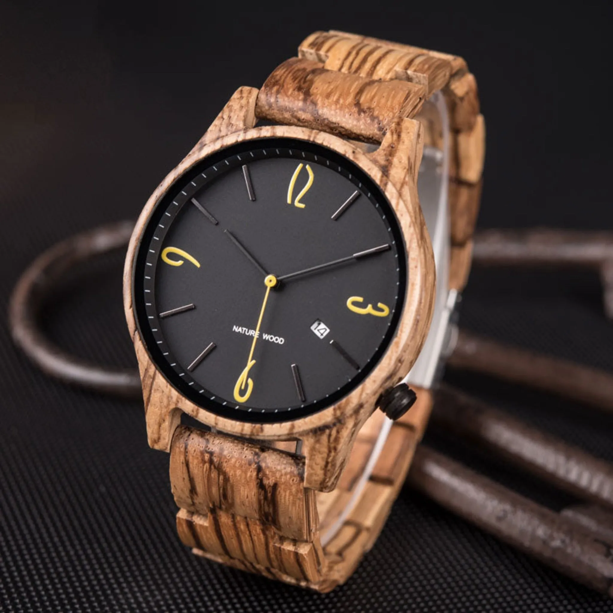 ZEBRITE - Men Wood Watch