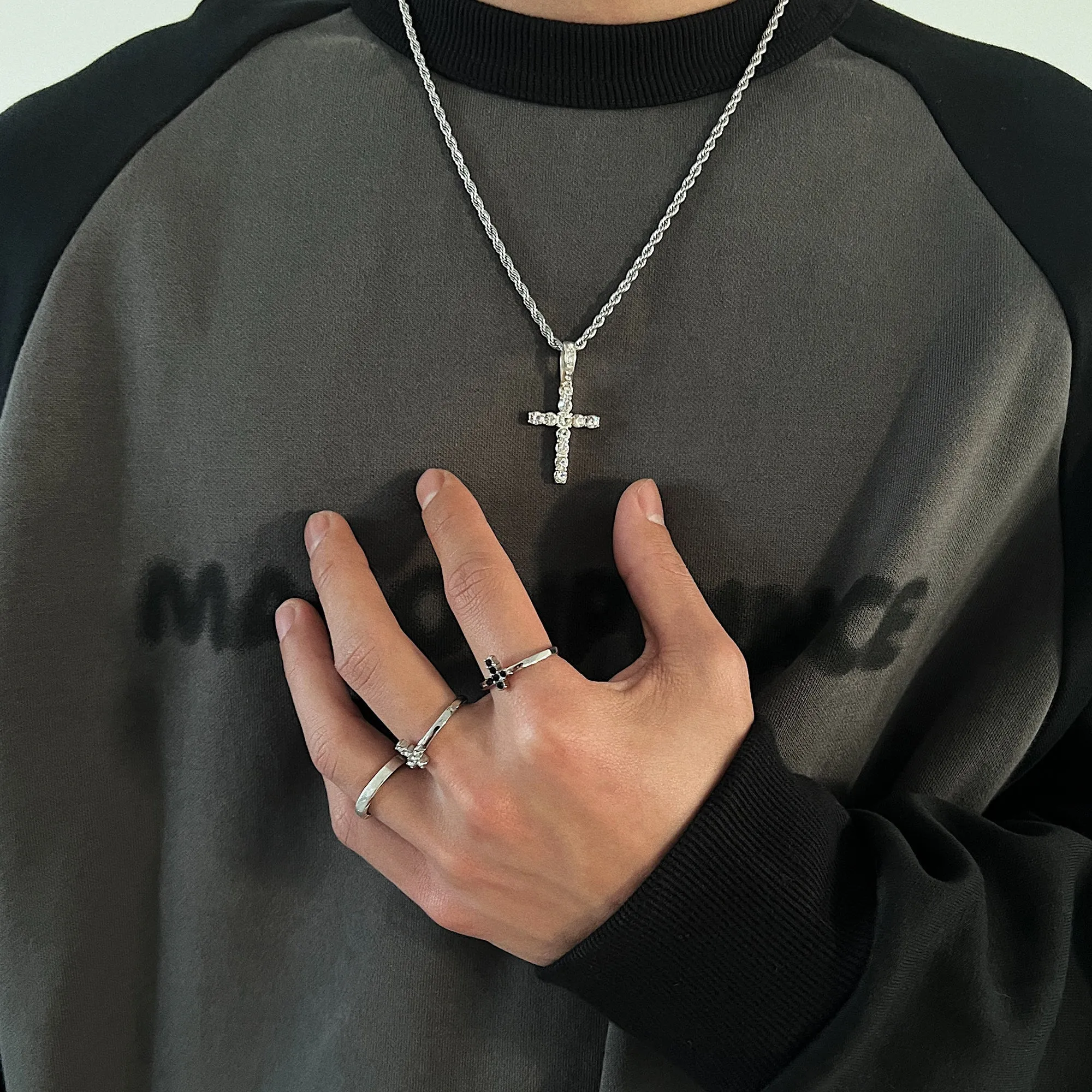 Zircon Cross Ring