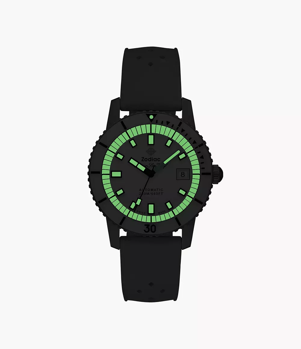 Zodiac Super Sea Wolf Compression White-Green Men's Watch ZO9309