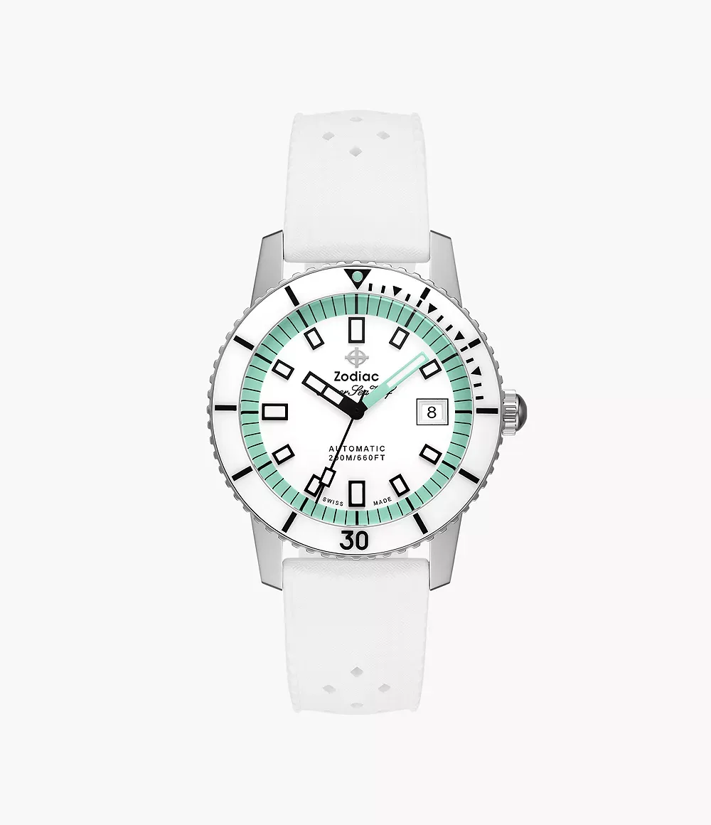 Zodiac Super Sea Wolf Compression White-Green Men's Watch ZO9309