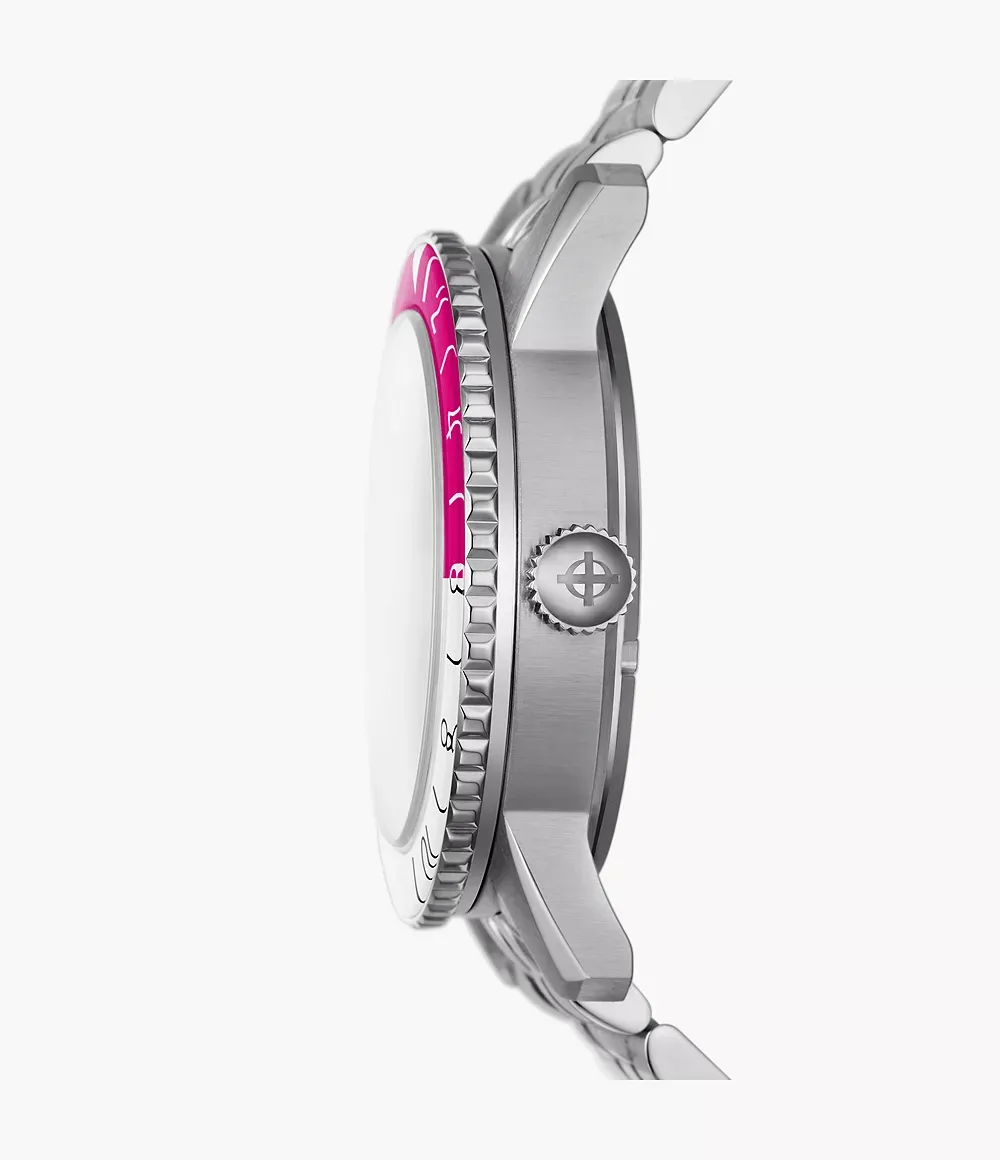 Zodiac Super Sea Wolf GMT Automatic Pink-White 40mm Men's Watch ZO9416
